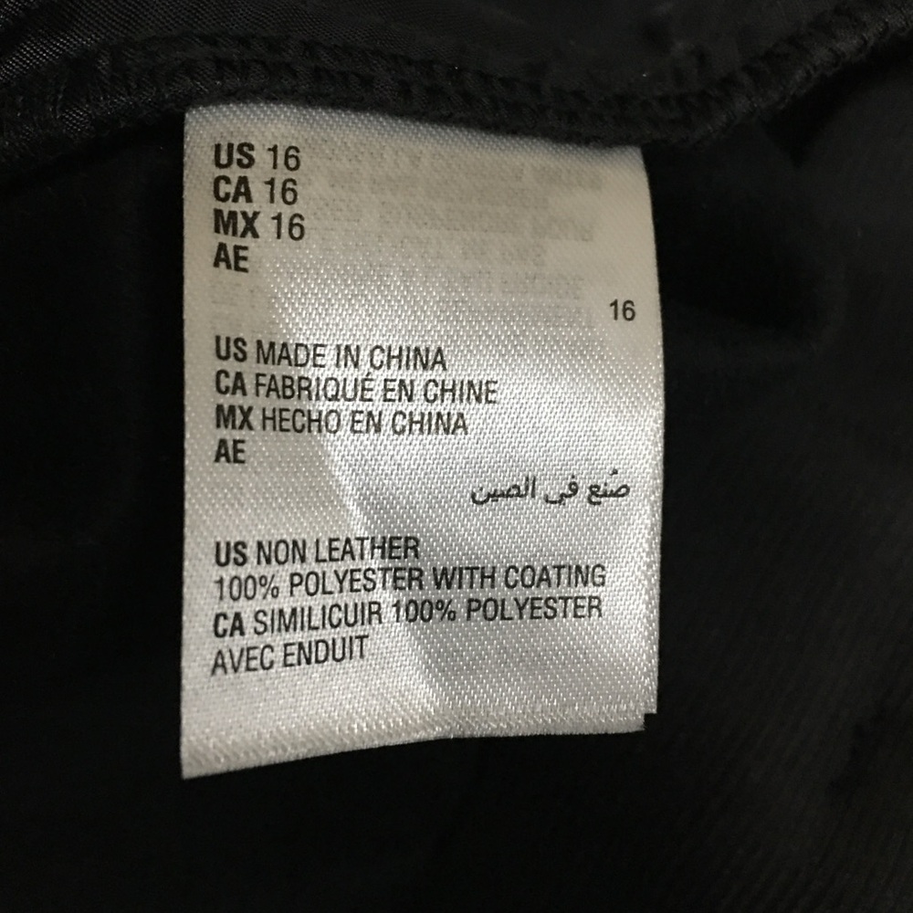 INC Black Vegan Faux Leather High Waisted Pants - Women’s 16 - Picture 12 of 13